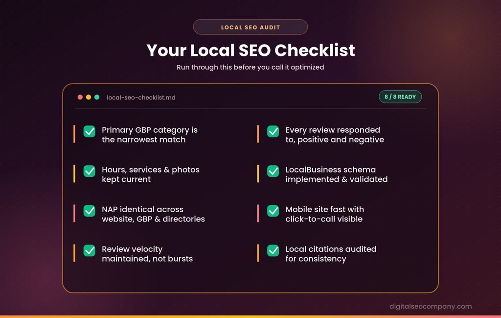 local seo checklist