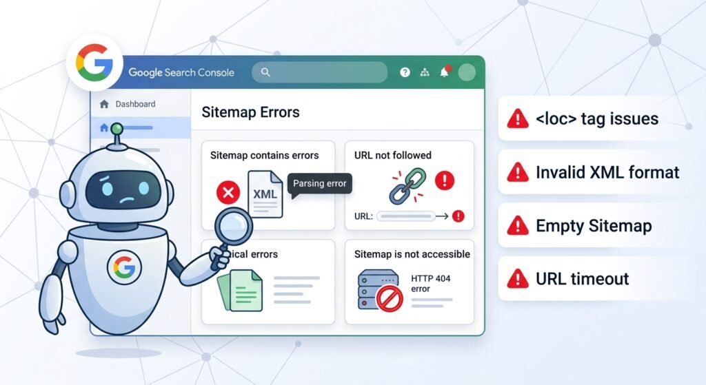 sitemap errors google search console