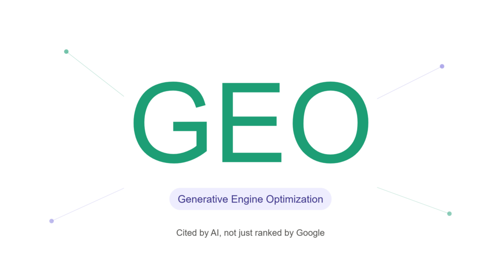 Diagram comparing traditional SEO ranking signals to Generative Engine Optimization (GEO) citation signals