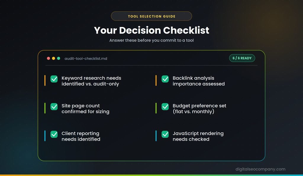audit-tool-decision-checklist